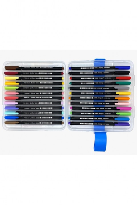 Pensan 6500 Fineliner 0.4 mm Keçe Uçlu Kalem 24 Renk Set
