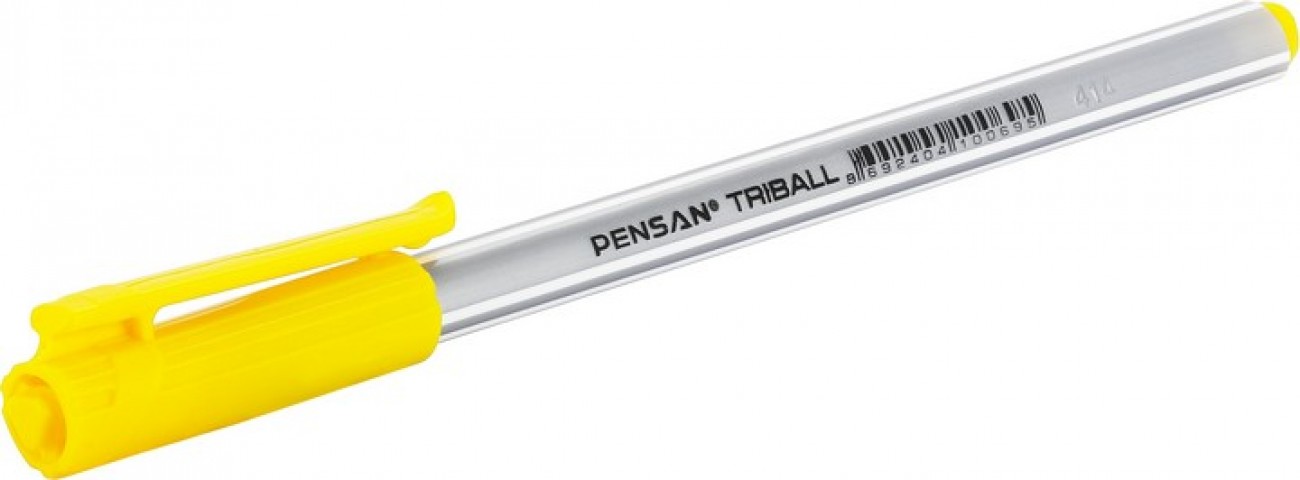 Pensan Triball 1mm Üçgen Gövdeli Tükenmez Kalem 12'li Kutu Sarı