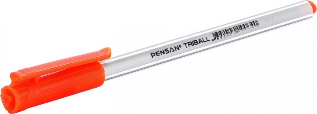 Pensan Triball 1mm Üçgen Gövdeli Tükenmez Kalem 12'li Kutu Turuncu