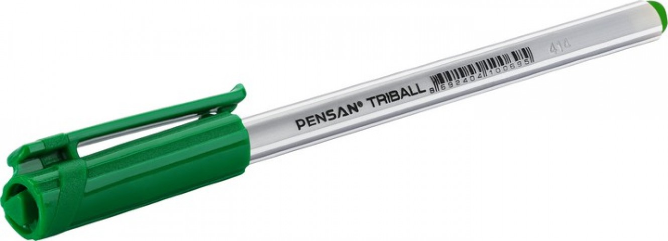 Pensan Triball 1mm Üçgen Gövdeli Tükenmez Kalem 12'li Kutu Yeşil