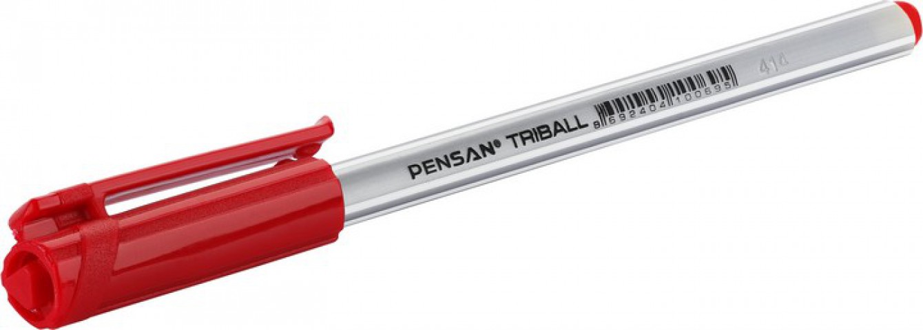 Pensan Triball Tükenmez Kalem 12'li Kutu - Kırmızı