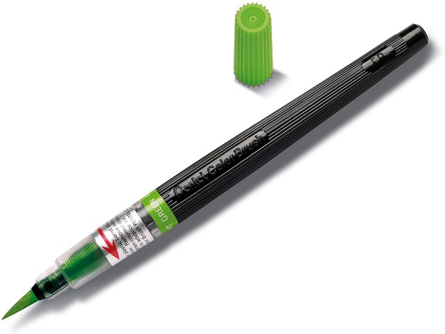 Pentel Arts Colour Brush Fırça Uçlu Boya Kalemi - Siyah XGFL-101X
