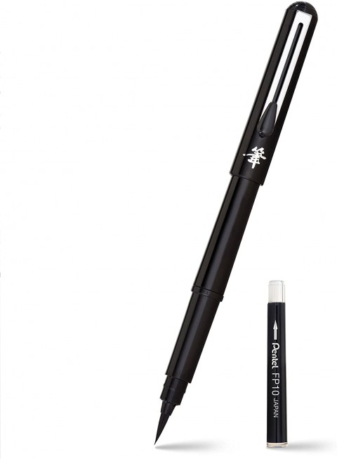 Pentel Arts Pocket Brush Cep Tipi Fırça Uçlu Kalem - Siyah-XGFKP-FP10