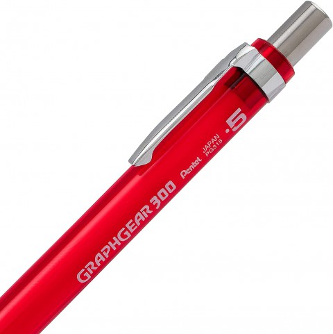 Pentel GraphGear 300 0.5 mm Mekanik Kurşun Kalem - Kırmızı