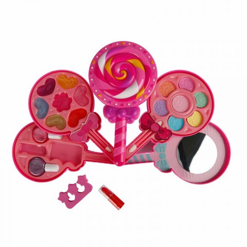 Pretty Pinky Lolipop Şekilli 5 Katmanlı Oyuncak Makyaj Seti