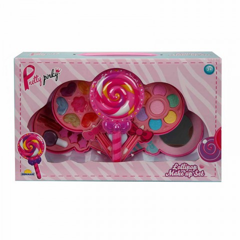 Pretty Pinky Lolipop Şekilli 5 Katmanlı Oyuncak Makyaj Seti