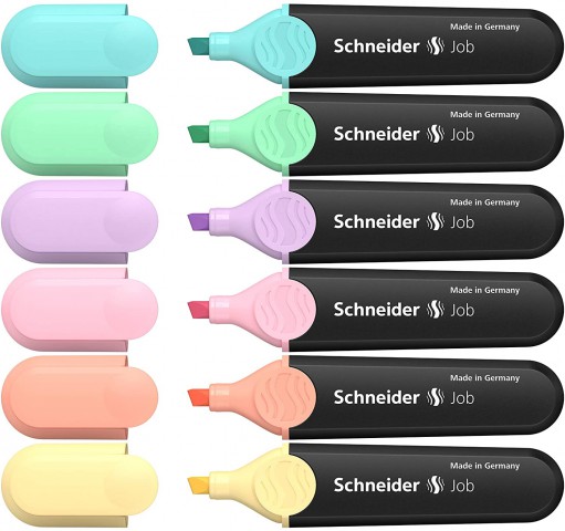 Schneider Job 150 Pastel Fosforlu Kalem 6'lı Set