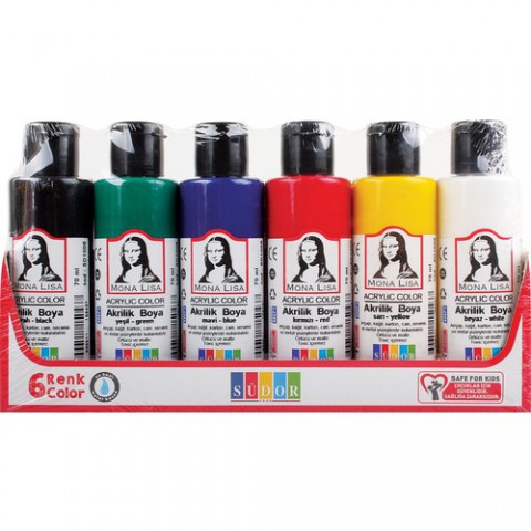 Südor Monalisa Akrilik Boya 6x70 Ml Şışe Sd1006