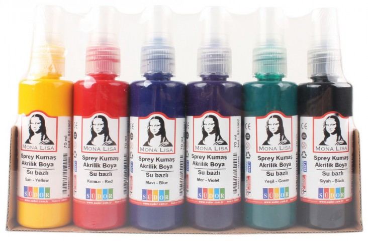 Südor Sprey Akrilik 6x70ml Kumaş Boyası