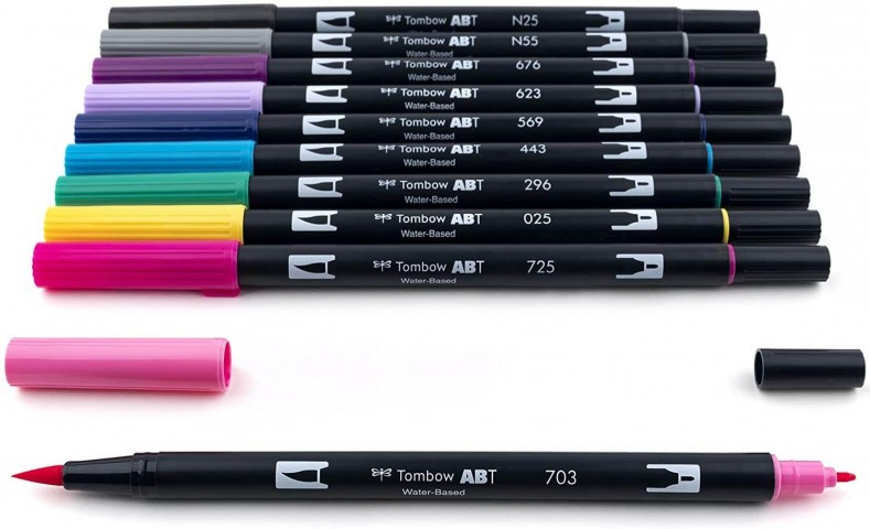 Tombow ABT Dual Brush Pen Grafik Kalemi 10'lu Set - Galaxy