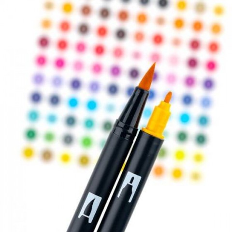 Tombow ABT Dual Brush Pen Grafik Kalemi 10'lu Set - Secondary (Ara Renkler)