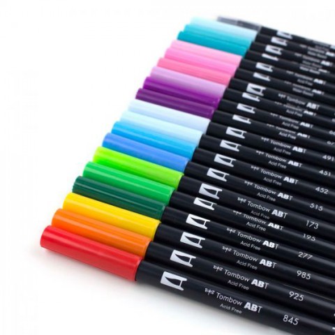 Tombow ABT Dual Brush Pen Grafik Kalemi 20'li Set - Perfect Blends