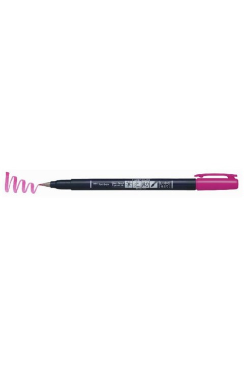Tombow Fudenosuke Brush Pen Fırça Uçlu Kalem Sert Uç - Pembe