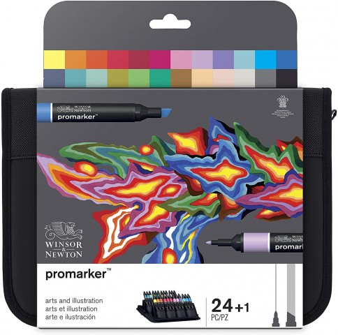 Winsor Newton Promarker 40 Parça A5 - Sanat & İllüstrasyon Seti  (Arts&İllustrastion+ Drawing 11'li + 4'lü Mono Rs + A5 Marker Pad)