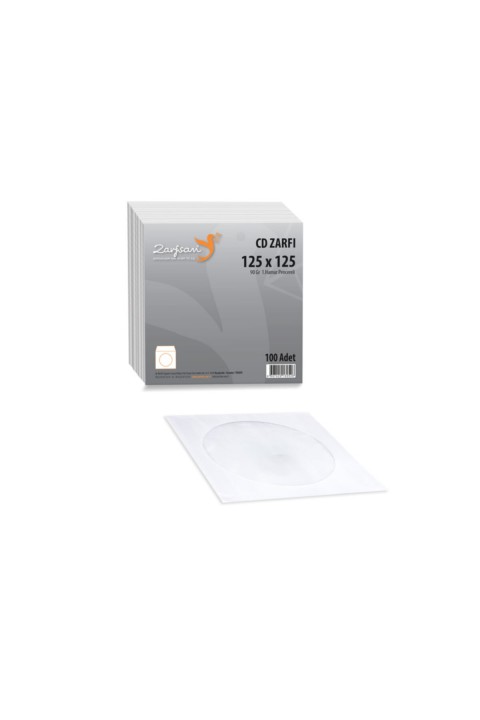 Zarfsan CD Zarfı 12,5x12,5 cm 90gr Pencereli 100 Adet