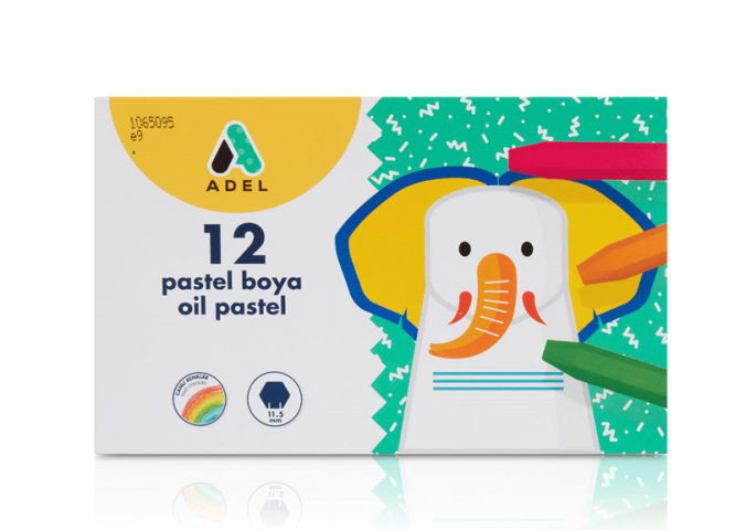 Adel 12 Renk Pastel Boya Kalemi / 4280837002