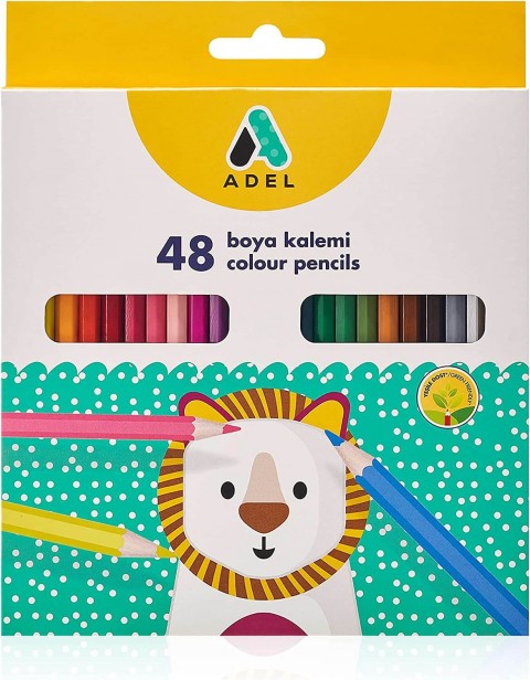 Adel 48'li Kuru Boya Kalemi Karton Kutulu Set / 211200014