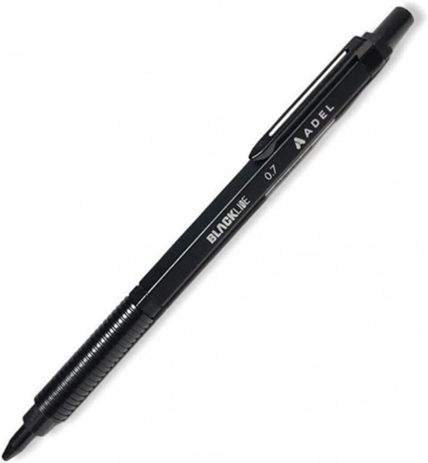 Adel Blackline 0.7mm Mekanik Kurşun Kalem Siyah
