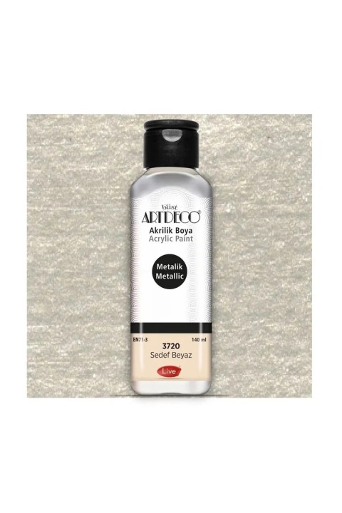 Akrilik Boya 140 ml Metalik Beyaz 071r-3720