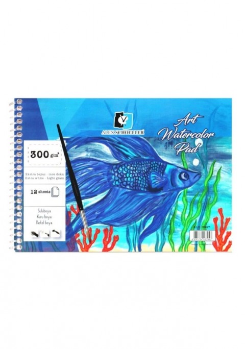 Alex Schoeller Aquarell A5 Spiralli 300gr 12yp Sulu Boya Defteri / ALX.3947