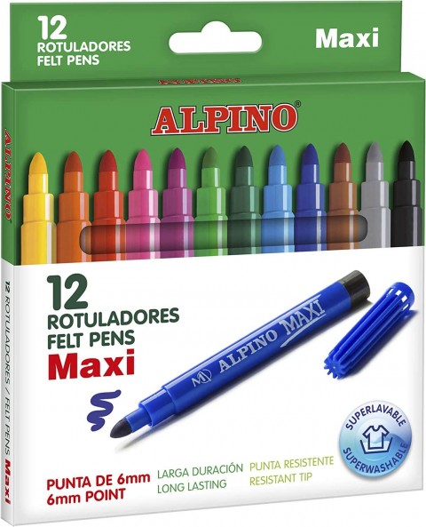 Alpino Maxi 12'li Jumbo Keçeli Kalem / AR000006N