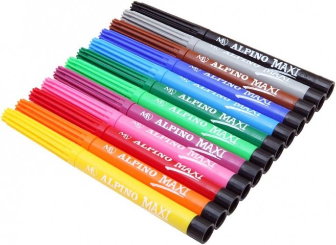 Alpino Maxi 12'li Jumbo Keçeli Kalem / AR000006N