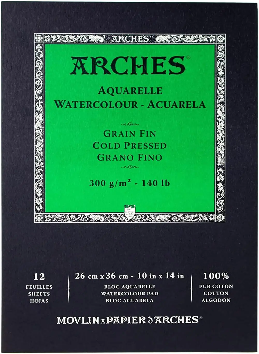 Arches Watercolor 300gr 26x36cm 12yp Cold Pressed Suluboya Blok / A1795093