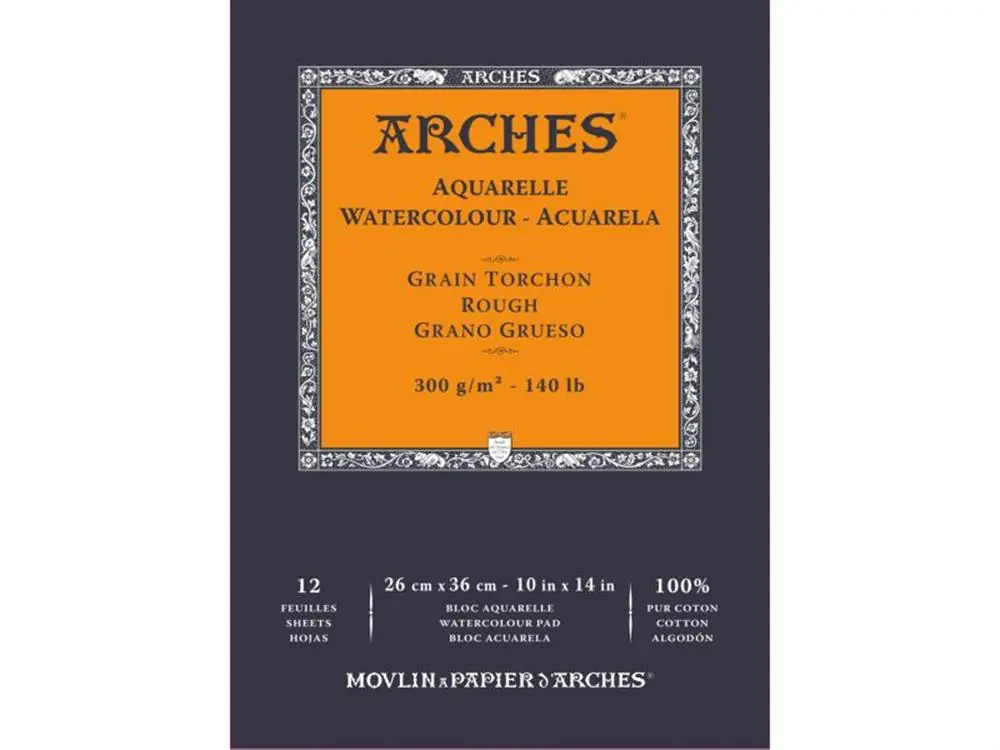 Arches Watercolor 300gr 26x36cm 12yp Rough Suluboya Blok / A1795103