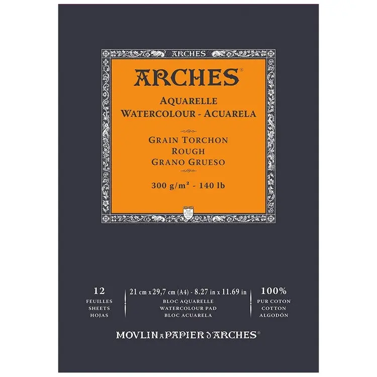 Arches Watercolor 300gr A4 12yp Rough Suluboya Blok / A1795101