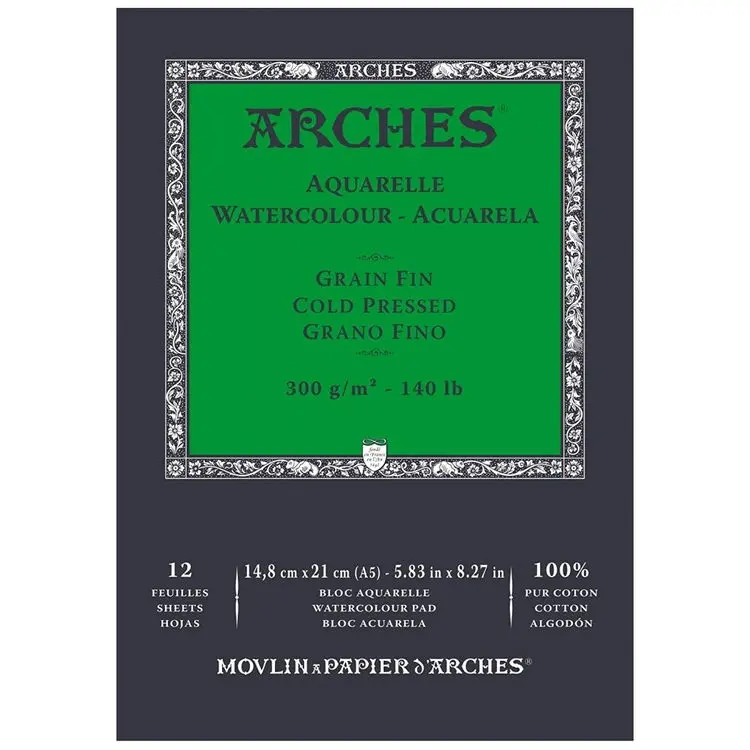 Arches Watercolor 300gr A5 12yp Cold Pressed Suluboya Blok / A1795090