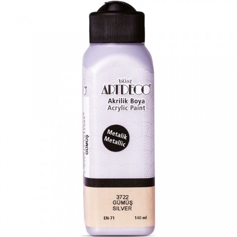 Artdeco Akrilik Boya 140ml Metalik Gümüş 3722