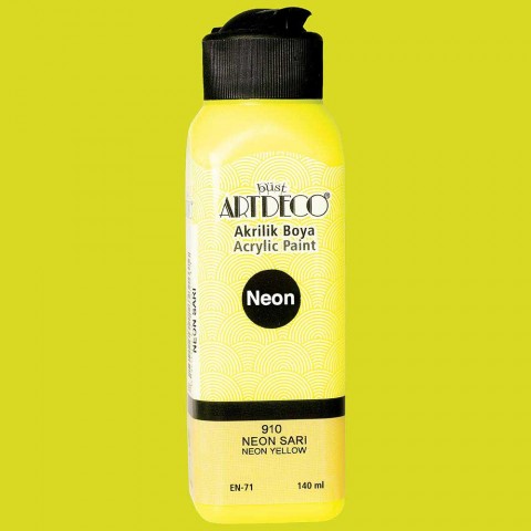 Artdeco Akrilik Boya 140ml Neon Sarı 910