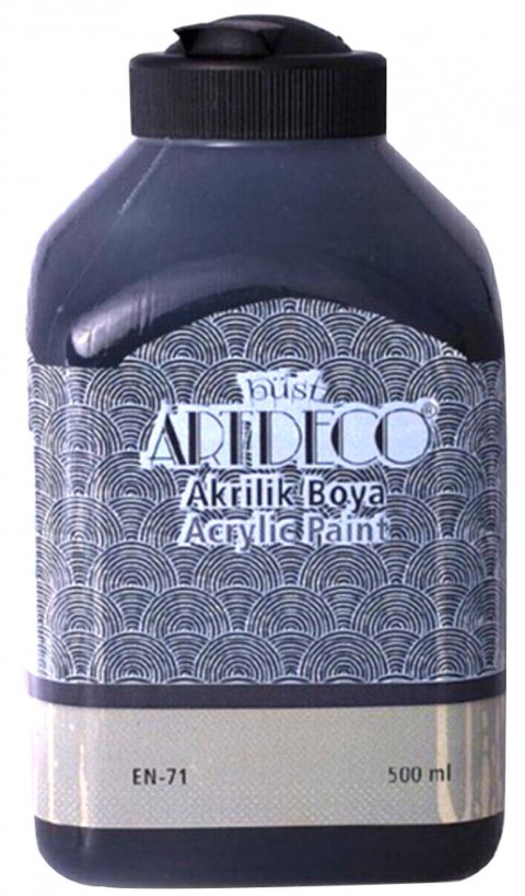 Artdeco Akrilik Boya 8x75ml Pastel Smoky + SİYAH 500ml + BEYAZ 500ml(2 Adet) - Set-