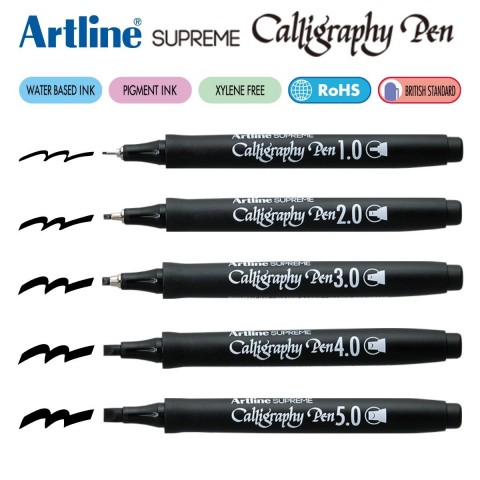 Artline Caligraphy Pen 3.0 Kesik Uçlu Kaligrafi Kalemi Siyah / EPF-243