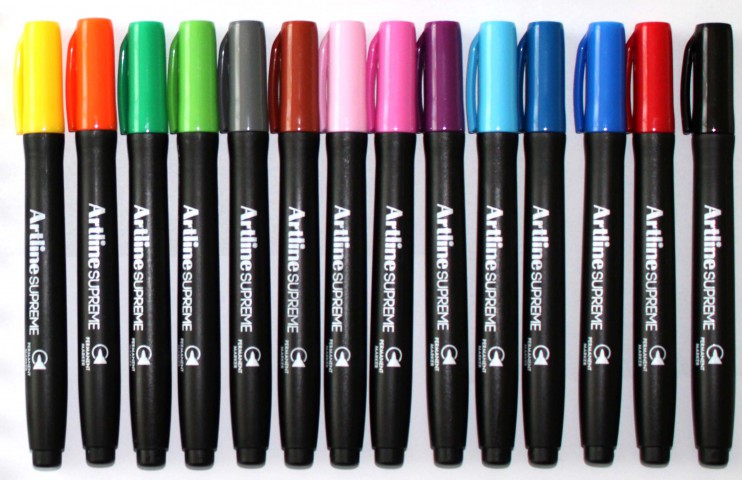 Artline Supreme Permanent Marker Tüm Renkler Kalıcı Markör 14 Renk Set
