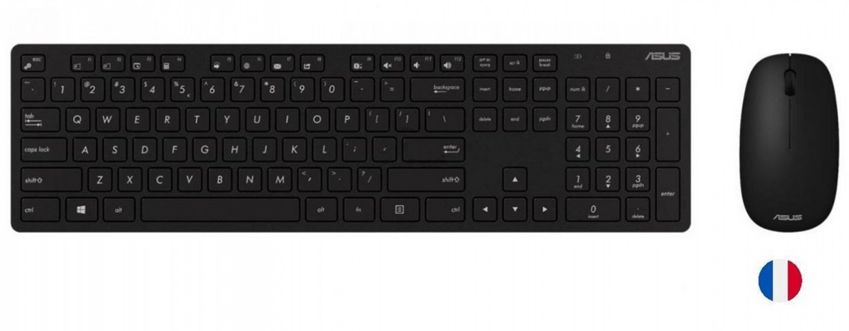 Asus W5000 Rusca Kablsouz Klavye-Mouse Set Siyah (W5000-Rus-Syh)