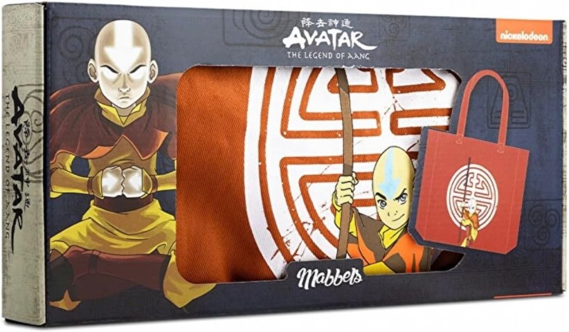Avatar "Aang" Baskılı Bez Gabardin Kırmızı Kol Çantası