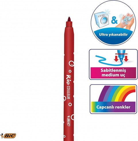 Bic Kids Kid Couleur 24'lü Keçeli Boya Kalemi /841800