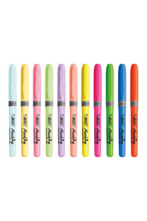 Bic Pastel 6 Pastel + 6 Canlı Renk 12'li Fosforlu Kalem - Blisterli