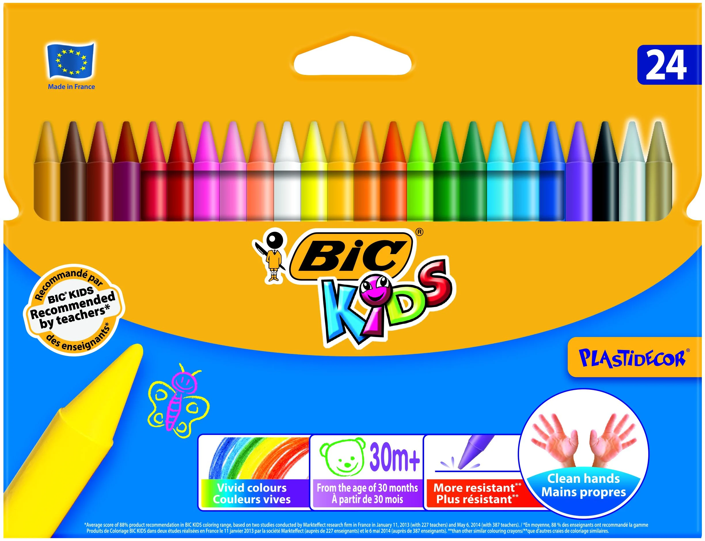 Bic Plastidecor 24'lü Silinebilir Pastel Boya Kalemi