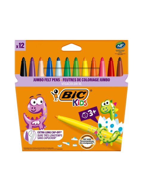 Bic Visacolor XL 12'li Jumbo Keçeli Boya Kalemi