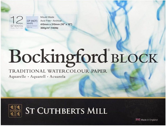 Bockingford Cold Pressed 41x31cm 300gr 12 Yaprak Profesyonel Suluboya Blok