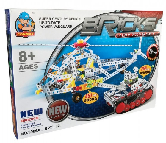 Bricks Yapboz Metal Helikopter 457 parça
