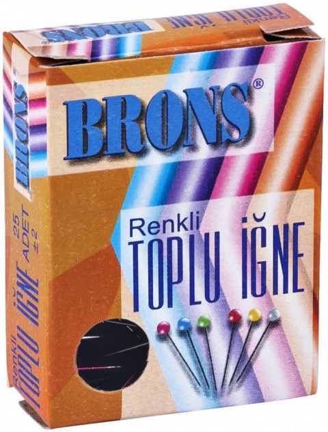 Brons Br-358 Renkli Başlı Toplu İğne