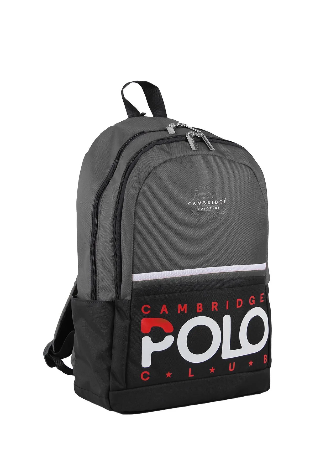 Cambridge Polo Club Preppy II Çift Ana Bölmeli Unisex Okul Sırt Çantası Gri / CPC3019.003