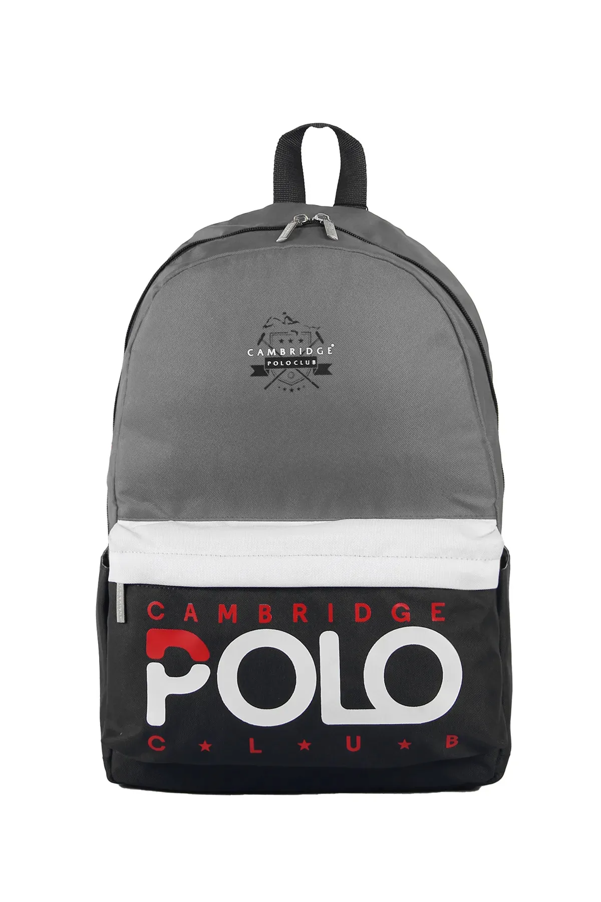 Cambridge Polo Club Preppy Tek Ana Bölmeli Unisex Okul Sırt Çantası Gri / CPC3018.003