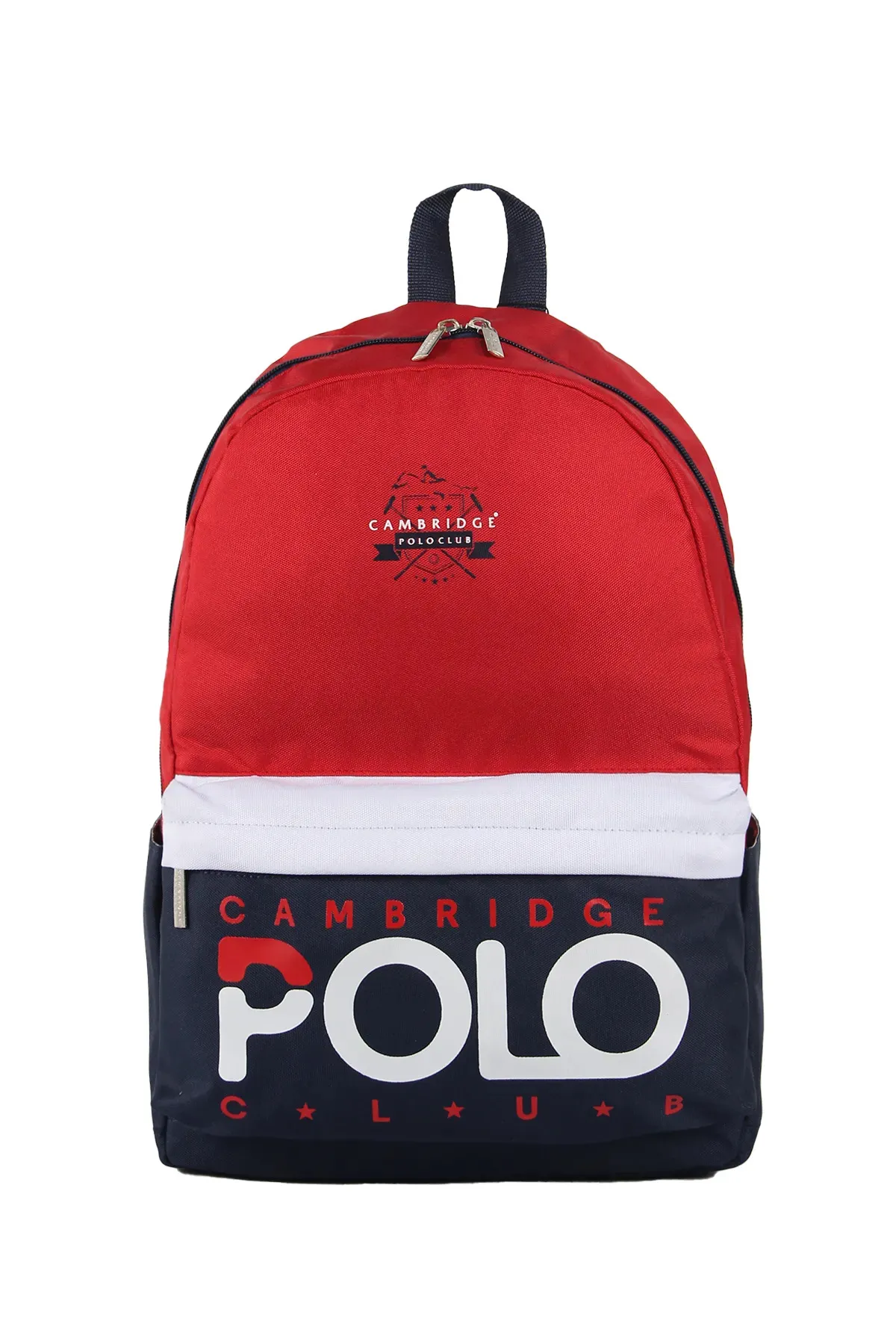 Cambridge Polo Club Preppy Tek Ana Bölmeli Unisex Okul Sırt Çantası Kırmızı / CPC3018.0003