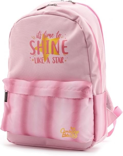 Cambridge Polo Club Shine Star Çift Ana Bölmeli Unisex Çocuk İlkokul Sırt Çantası Pembe / CPO4087.0026