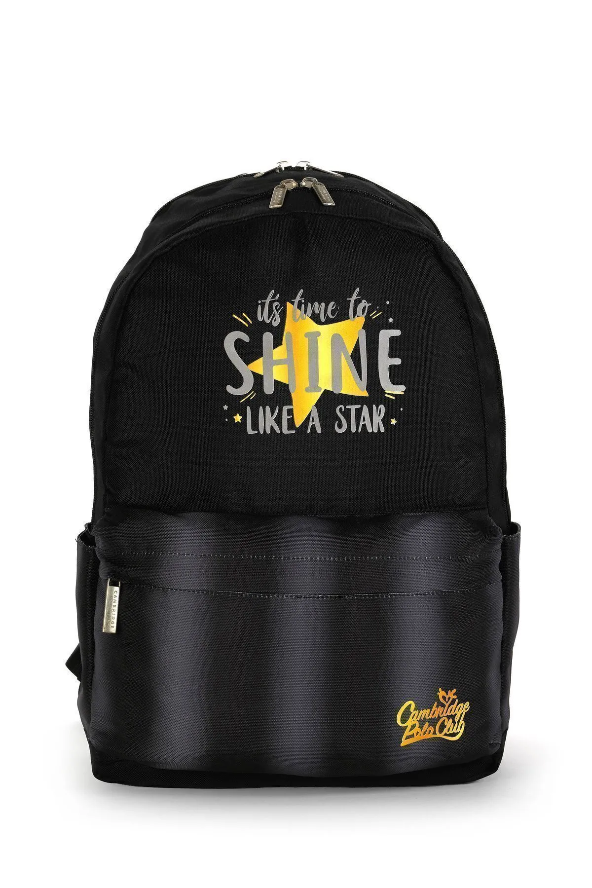 Cambridge Polo Club Shine Star Çift Ana Bölmeli Unisex Çocuk İlkokul Sırt Çantası Siyah / CPO4087.0001