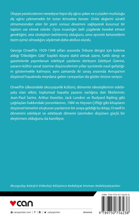 Can Yayınları Edebiyat Üzerine - George Orwell
